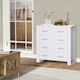 image 3 of HOMCOM Chest Of 4 Drawers Home Storage Clothes Cabinet Metal Handles Base White