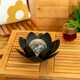 image 2 of ValueLights Black Solar Powered Outdoor Waterlily Lotus Flower Decoration Garden Light