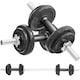 image 1 of SPORTNOW 2-in-1 Adjustable Dumbbells Set, 20kg Weights Dumbbells Set with Non-Slip Grip for Strength Training, Weight Lifting, Bodybuilding, Home Gym Workout Equipment for Men & Women | Grey | Standard