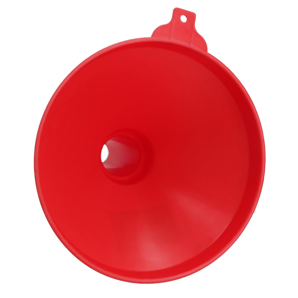 image 1 of 8" Wide Plastic Fuel Funnel With Fixed Spout Suitable Petrol Diesel Water Oil