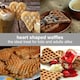 image 2 of Trebs Waffle Maker Iron, Double Heart Shape Waffle Machine with Non Stick Plates & Adjustable Temperature Control, 1200W