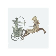 Pharaoh On War Chariot Splash Back | White