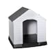 image 1 of 82 x 76cm Samuel Alexander Small Outdoor Plastic Dog House with Raised Bed White