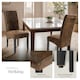 image 4 of Dining Chair - ergonomic seat shape, high backrest, padded, faux leather | Brown | antique brown | 6