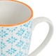 image 4 of Nicola Spring Nicola Spring Hand-Printed Mug - 330ml - Blue - Pack of 6