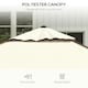 image 4 of Outsunny Sun Parasol with Vent, Table Umbrella for Patio, Garden, Pool, Beige