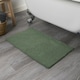 image 1 of OHS Soft Microfibre Non-Slip Absorbent Noodle Chenille Bath Runner Mat Green | Olive Green | 45 x 75cm