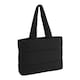 image 1 of Bagbase Plain Quilted Tote Bag | Black | Black | 1