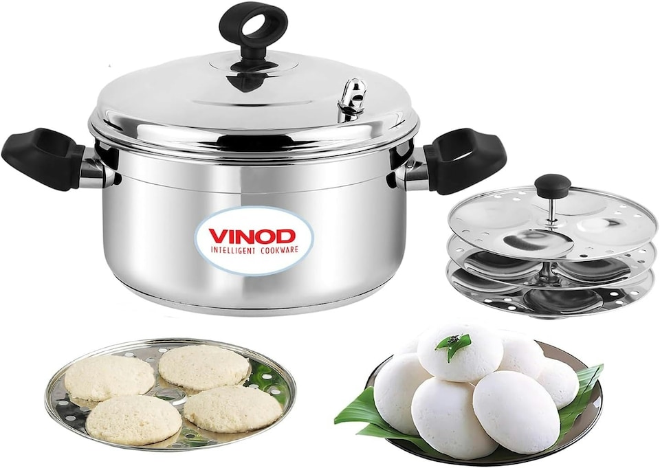 image 1 of Vinod Classic Stainless Steel Idli Maker Steamer