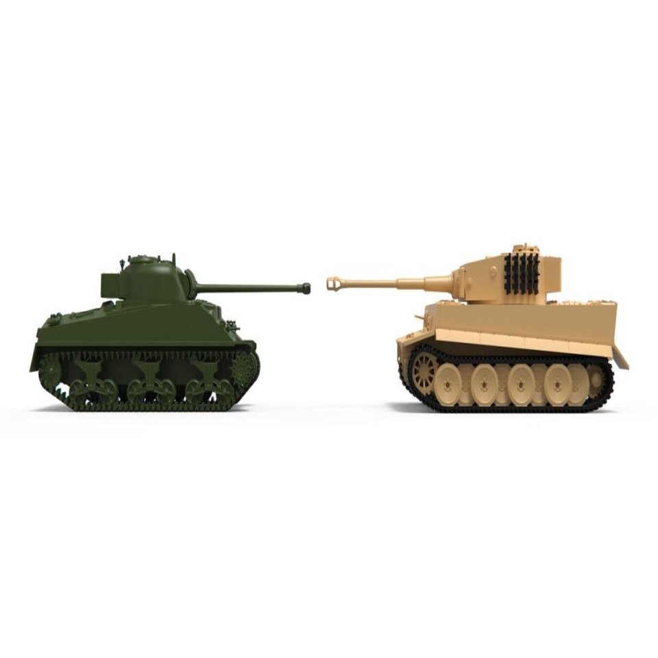 image 1 of Airfix Classic Conflict Tiger I/Sherman Firefly Vc Gift Set (1:72)