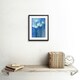 image 2 of White Tulips Flowers Floral Night Painting 9x7" Black Framed Wall Art Print
