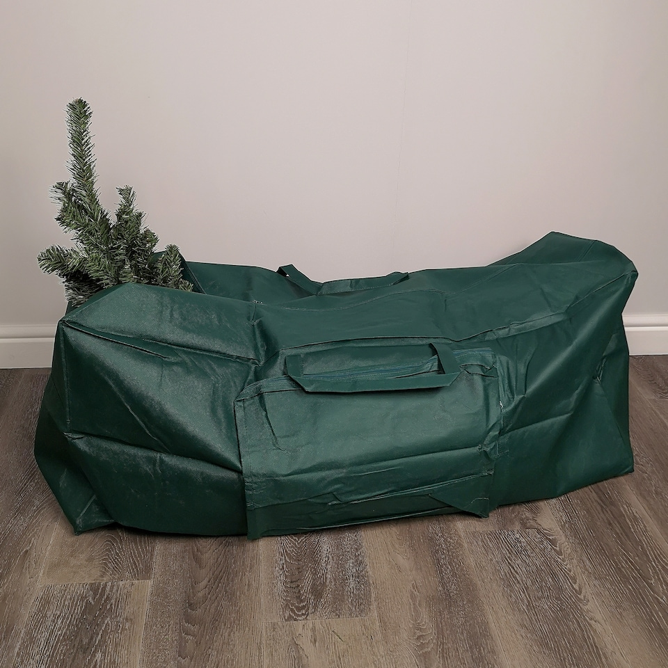 image 1 of 1.2m Green Christmas Tree Storage Bag with Zip and Carry Handle