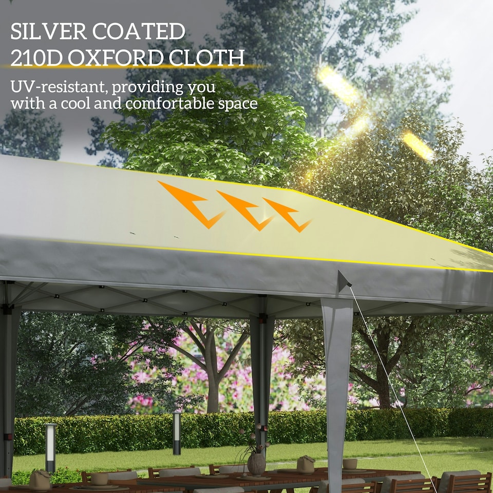 image 1 of Outsunny 3 x 6 m Pop Up Gazebo Patio Party Event Heavy Duty Canopy Black
