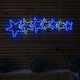 image 2 of 1.2m LED Rope Light 7 Star Silhouette Christmas Decoration in Cool White & Blue