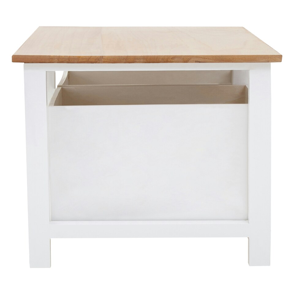 image 1 of Interiors By Premier Compact Design 2 Drawer Bench, Modern Design Chest Of Drawers For Livingroom, Minimalist Storage Chest White