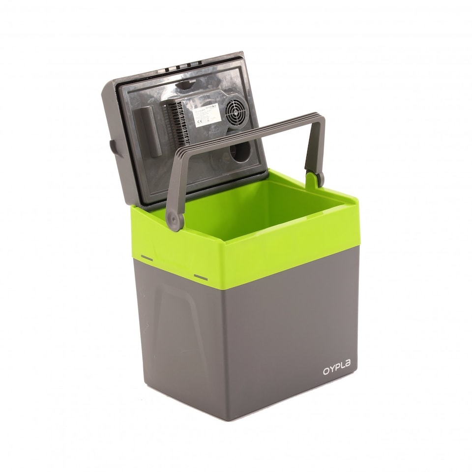 image 1 of 30L 240V AC & 12V DC Coolbox Hot Cold Portable Electric Cool Box | Green