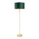 image 1 of ValueLights Maggie Gold Candlestick Floor Lamp Green Velvet Gold Shade | Green