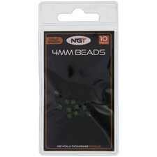 NGT 4mm Beads - Half Green - Pack of 10