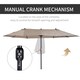 image 4 of Outsunny 4.6M Garden Patio Umbrella Canopy Parasol Sun Shade witho Base