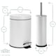 image 4 of Harbour Housewares Round Toilet Brush & Bin Set - Matt Black Black