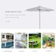 image 5 of Outsunny 3(m) Wooden Garden Parasol Sun Shade Outdoor Umbrella Canopy White