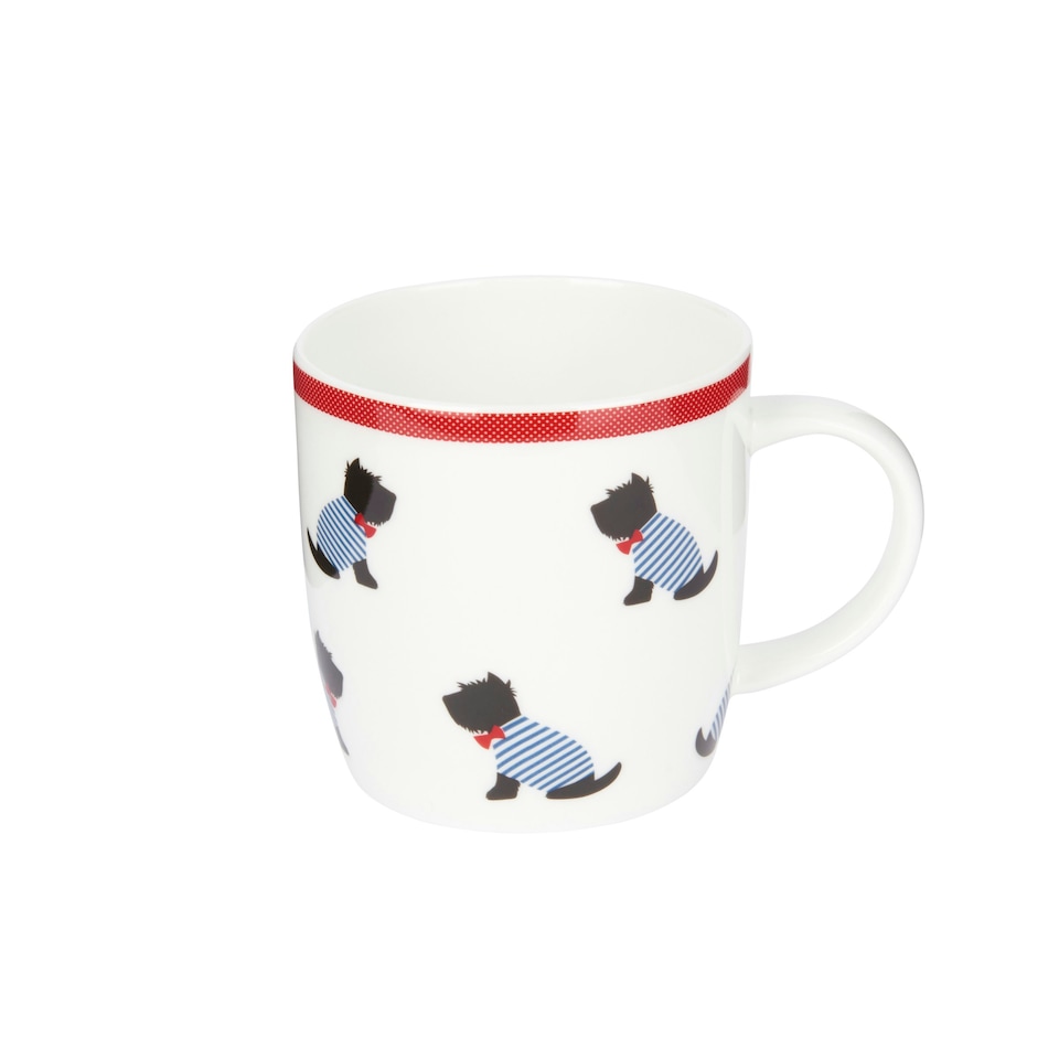 image 1 of KitchenCraft China Sitting Westies Mug | White