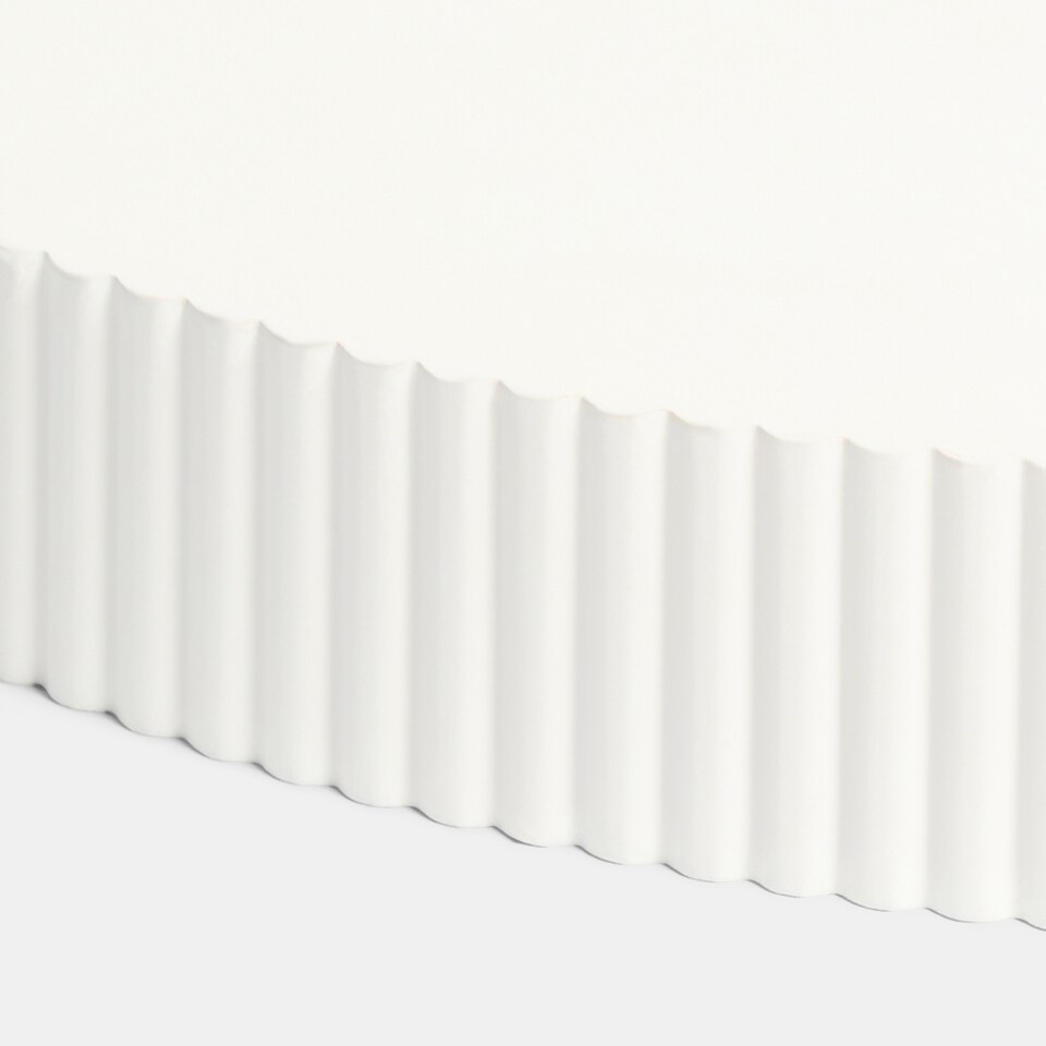 image 1 of OHS Ribbed Corner Shelf Wall Mounted Storage Space Saving Modern