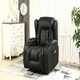 image 6 of Caesar Single Motor Rise Recliner Bonded Leather Heat & Massage Chair (Black)