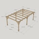 image 4 of Premium Pergola 6 Posts - Wood - L360 x W540 x H270 cm - Rustic Brown