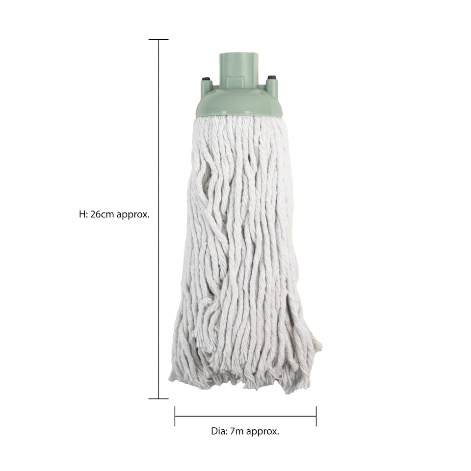 image 1 of JVL String Mop with 2 Replacement Heads, Grey