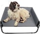 image 4 of Actiaspet Elevated Dog Bed Steel Frame Raised Pet Cot Black or Grey (Grey, Large)
