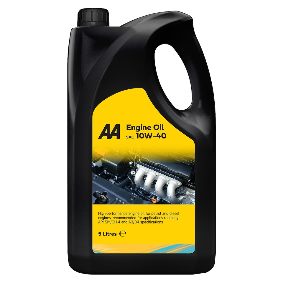 AA Engine Oil SAE 10W-40 5L - Semi-Synthetic, Petrol & Diesel - High-Performance - API SM/CH-4, ACEA A3/B4