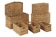 image 4 of Interiors By Premier Set Of 6 Water Hyacinth Storage Baskets, Woven Storage Baskets With Loop & Side Handles, Hyacinth Basket | Cream