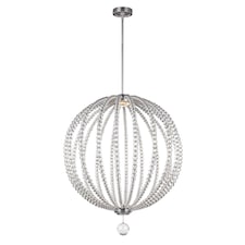 Oberlin LED 2 Light Large Spherical Ceiling Pendant Satin Nickel