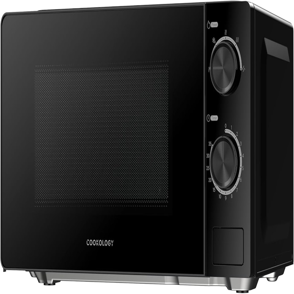 image 1 of 20L Freestanding Microwave Oven with Mechanical Controls 700W - Black