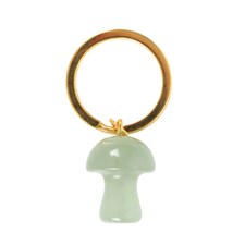 Something Different Mushroom Aventurine Keyring - Green - One Size