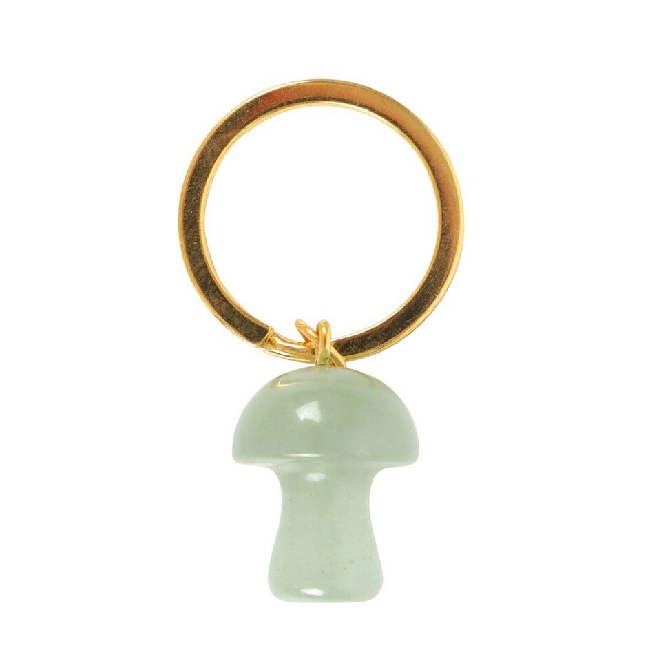 Something Different Mushroom Aventurine Keyring - Green - One Size