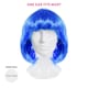 image 7 of Adult Blue Bob Wig – Colourful Fancy Dress Hairpiece for Costumes & Parties Blue | One Size