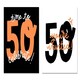 image 1 of Pack of 10 50th Birthday Party Invitation Cards