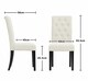 image 6 of MCC Direct Set of 2 Fabric Linen Button Back Kitchen Dining Chairs
