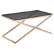 image 2 of Montril Glass Top Criss Cross Coffee Table Gold
