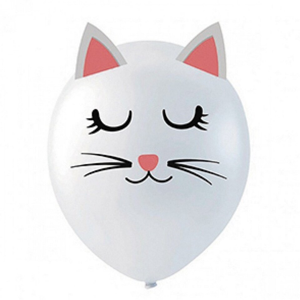 image 1 of Globos Cat Balloon Arch Kit - Pink/White - One Size