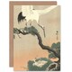image 1 of Ohara Koson Crane Branch Pine Japanese Painting Art Card