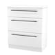 image 4 of Howard 3 Drawer Deep Chest of Drawers in White Ash (Ready Assembled) | White | White Ash