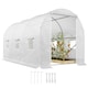 image 1 of Outsunny Large Walk-in Greenhouse Poly Tunnel Galvanised Garden Plants Grow Tent