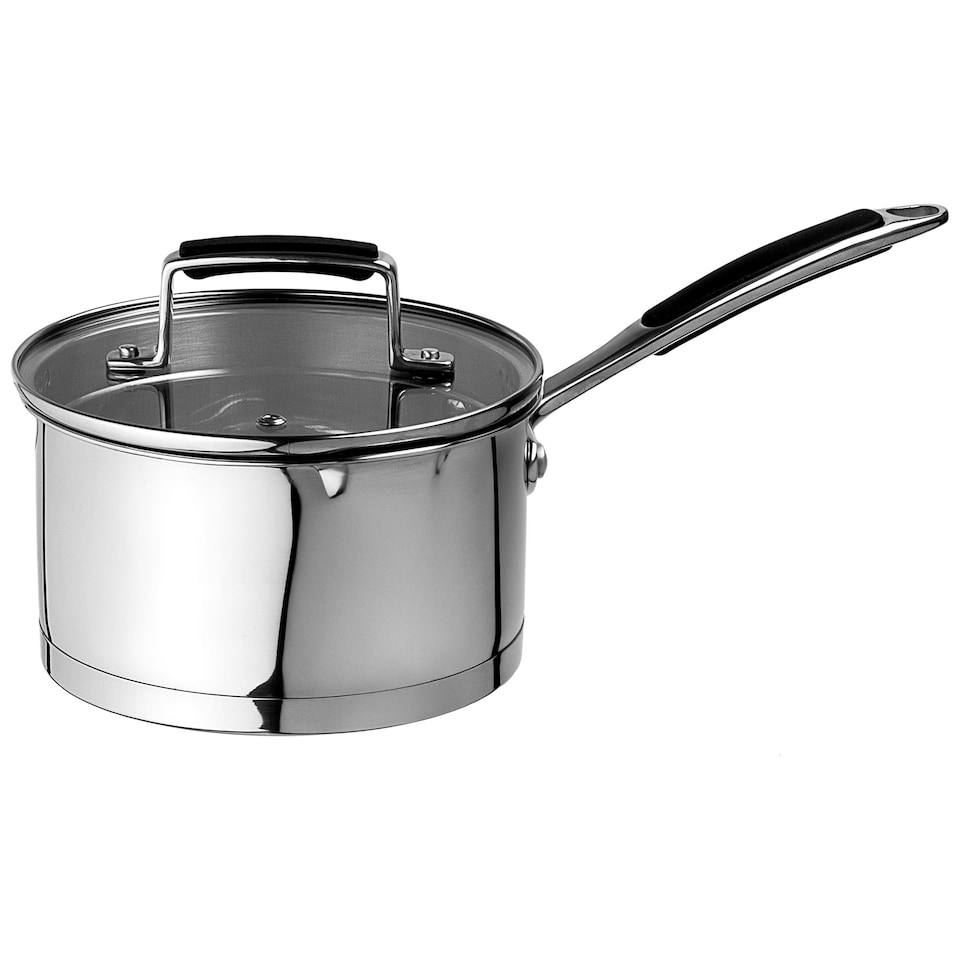 image 1 of ProChef 16cm Stainless Steel Saucepan with Glass Lid Induction & Oven Safe Silver