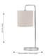 image 6 of Set of 2 Arched Table Lamps with Natural Linen Shades | Chrome | Brown | Large | 2