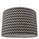 image 2 of Modern Trendy Zig Zag Chevron Effect Black and White Cotton Shade