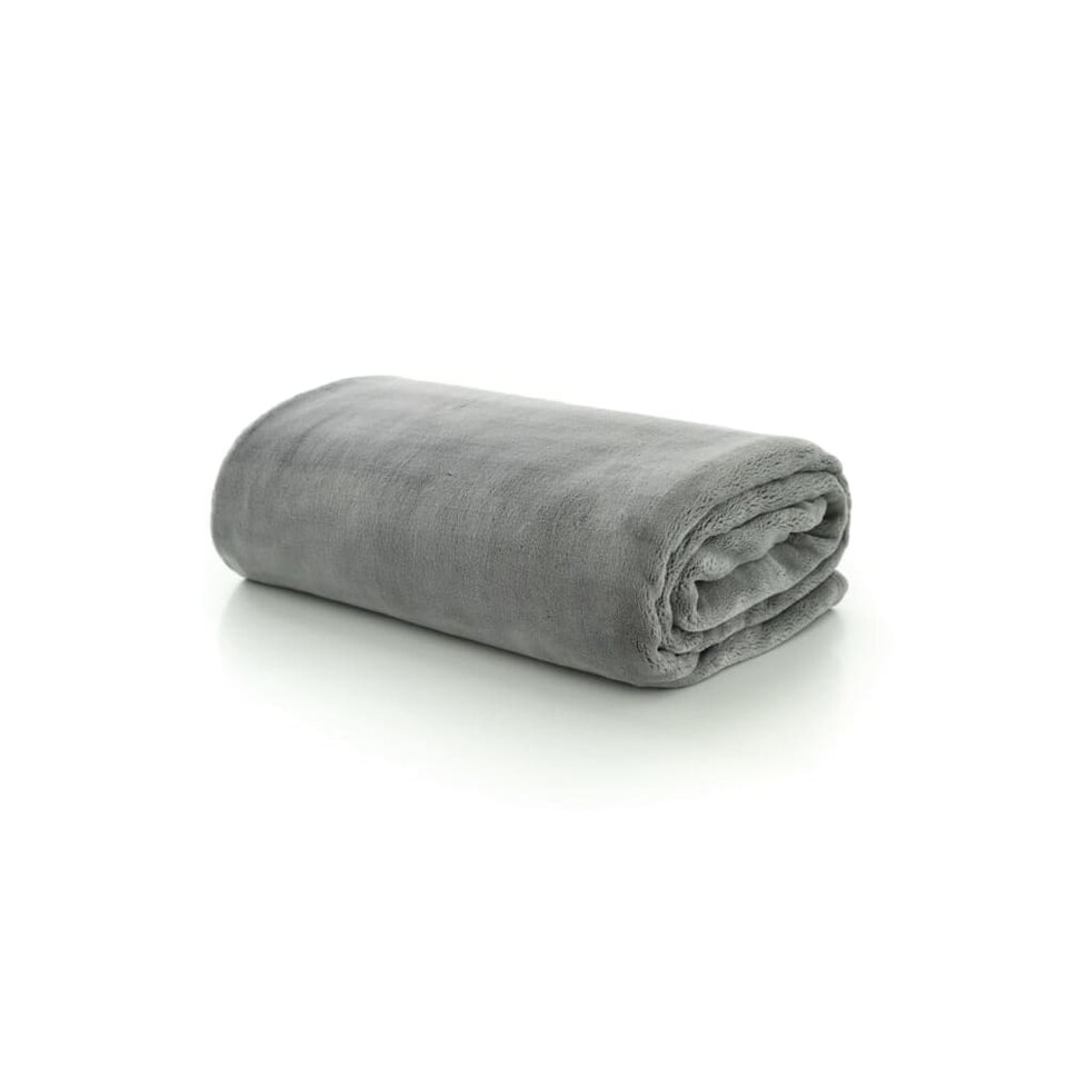 image 1 of Luxury Coco Touch Flannel Throw 140x180cm – Ultra Soft Blanket Grey