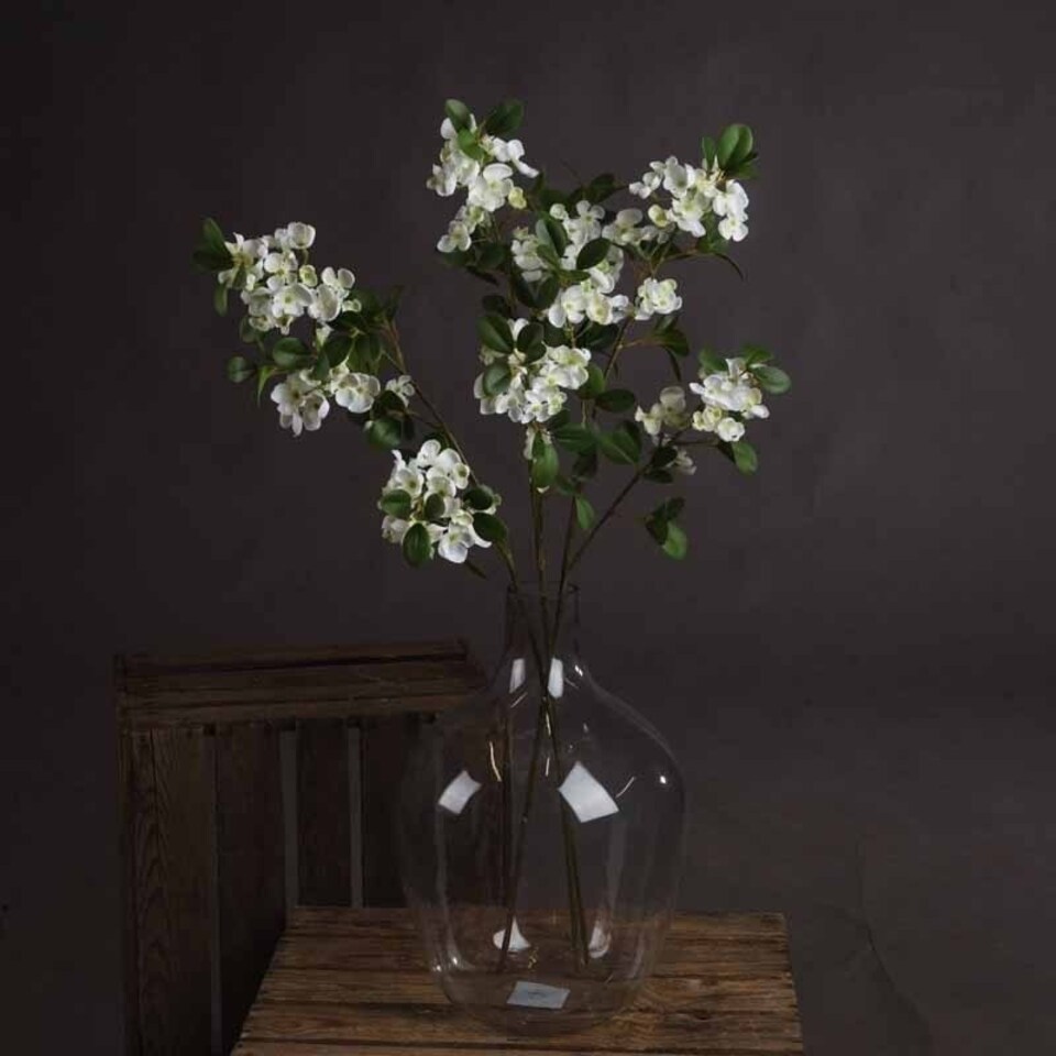 image 1 of White Spring Mock Flower Artificial Flower - Fabric/Plastic - L25 x W13 x H92 cm - White
